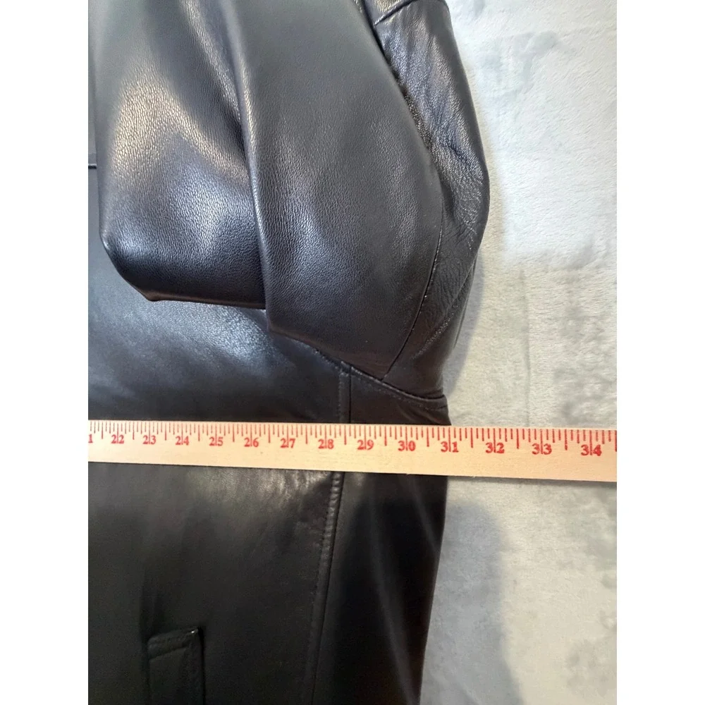 Wilson's Leather Men's Car Coat 2X Black Buttons Thinsulate Mid Length READ!
